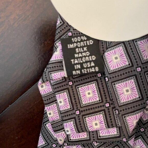 Ike Behar & Joseph Abboud NWT 100% Silk NEW Neck Ties Geometric & Striped - Picture 5 of 7